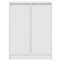 Produktbild för Skoskåp vit 57x34x76 cm konstruerat trä
