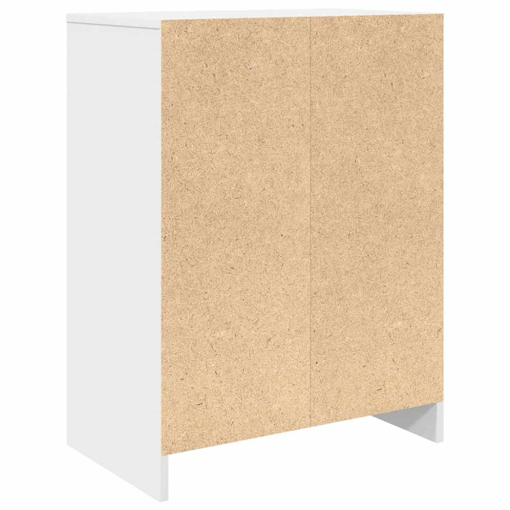 Produktbild för Skoskåp vit 57x34x76 cm konstruerat trä