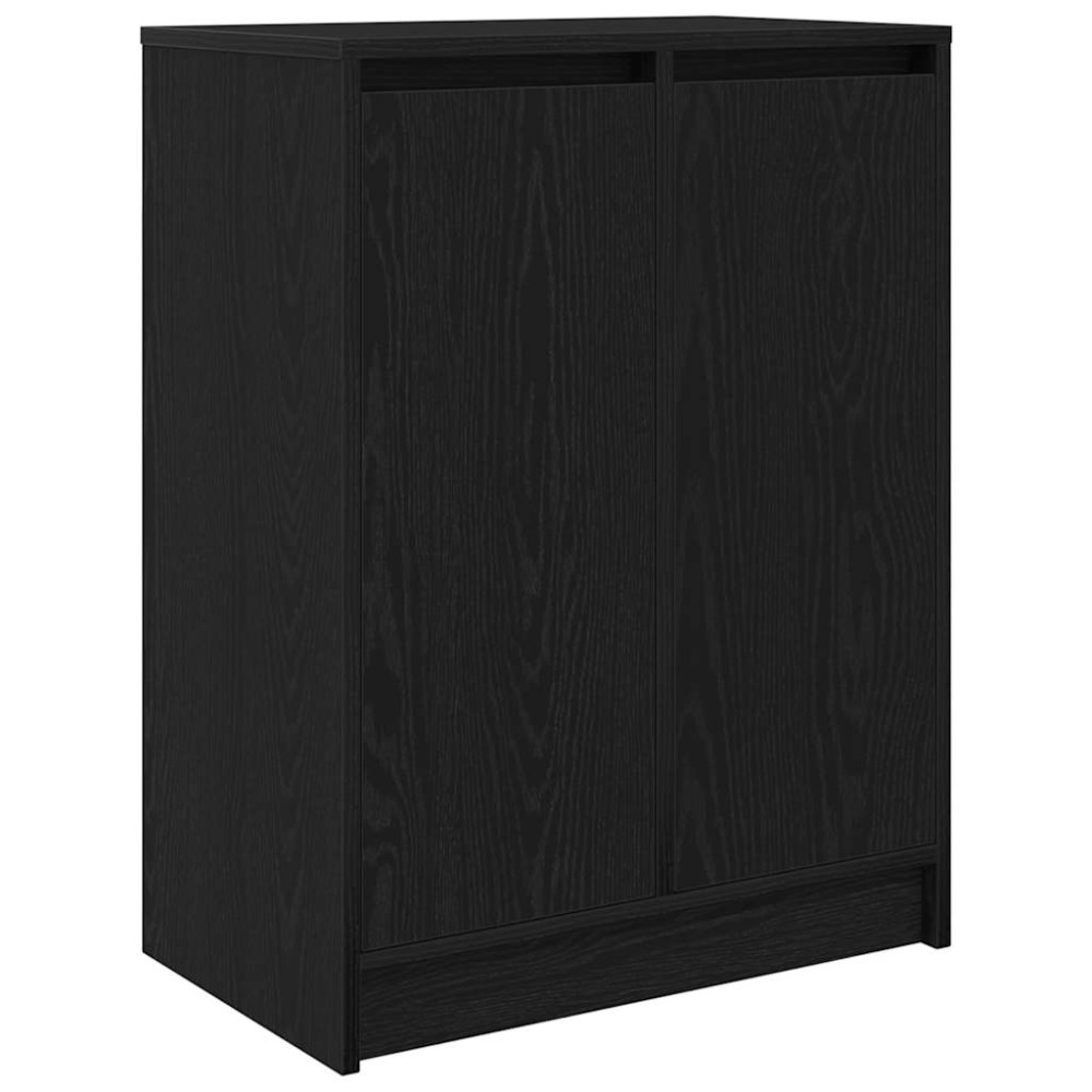 Produktbild för Skoskåp svart ek 57x34x76 cm konstruerat trä