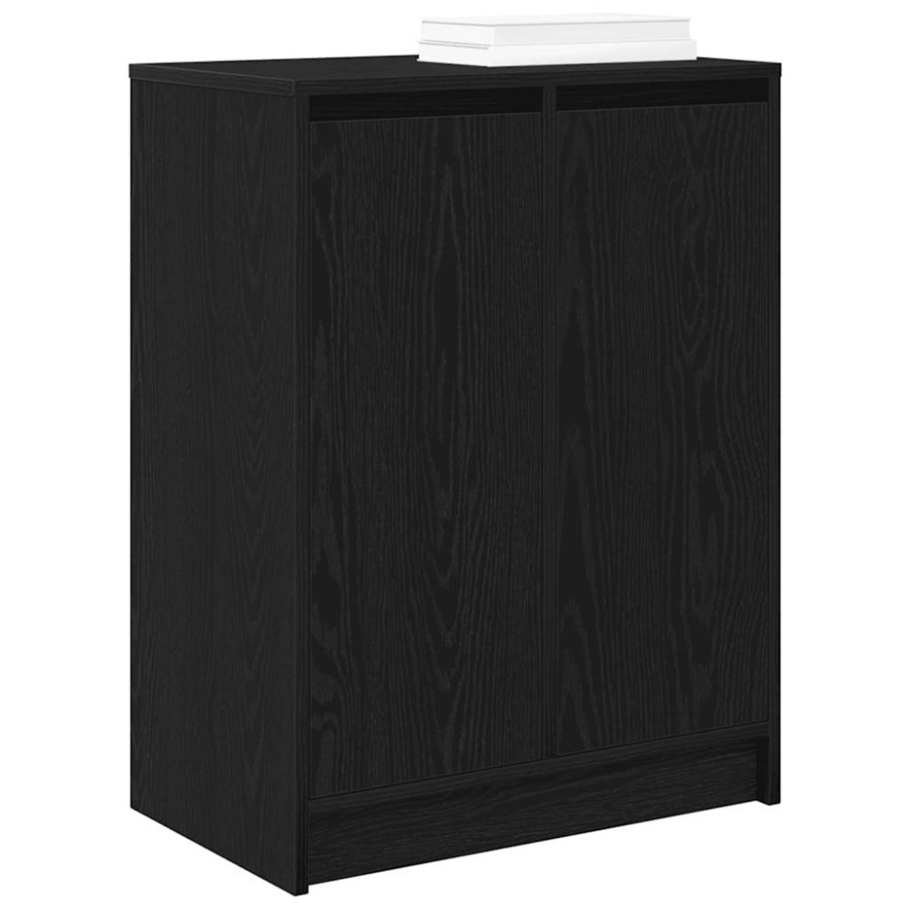 Produktbild för Skoskåp svart ek 57x34x76 cm konstruerat trä