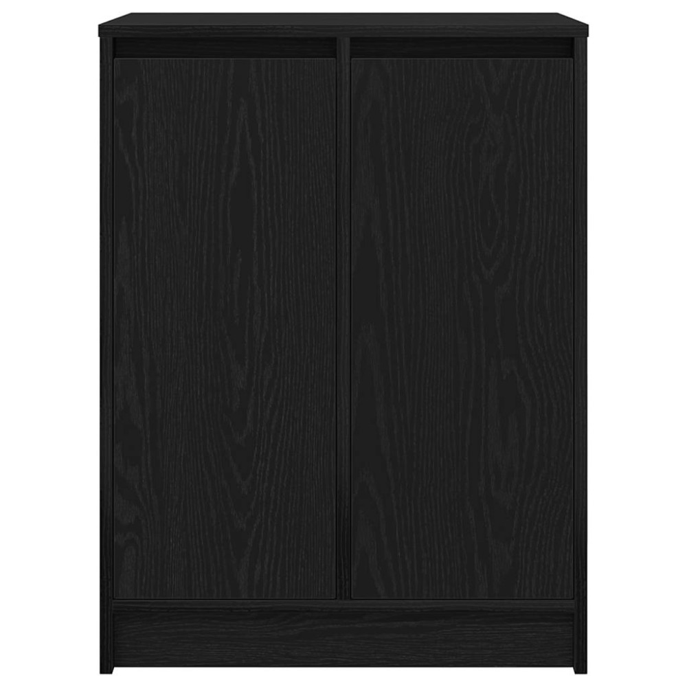 Produktbild för Skoskåp svart ek 57x34x76 cm konstruerat trä