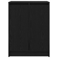 Produktbild för Skoskåp svart ek 57x34x76 cm konstruerat trä