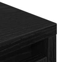 Produktbild för Skoskåp svart ek 57x34x76 cm konstruerat trä