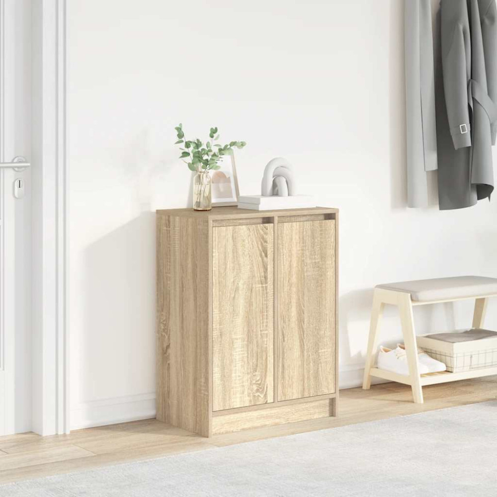 Produktbild för Skoskåp sonoma ek 57x34x76 cm konstruerat trä