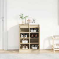 Produktbild för Skoskåp sonoma ek 57x34x76 cm konstruerat trä