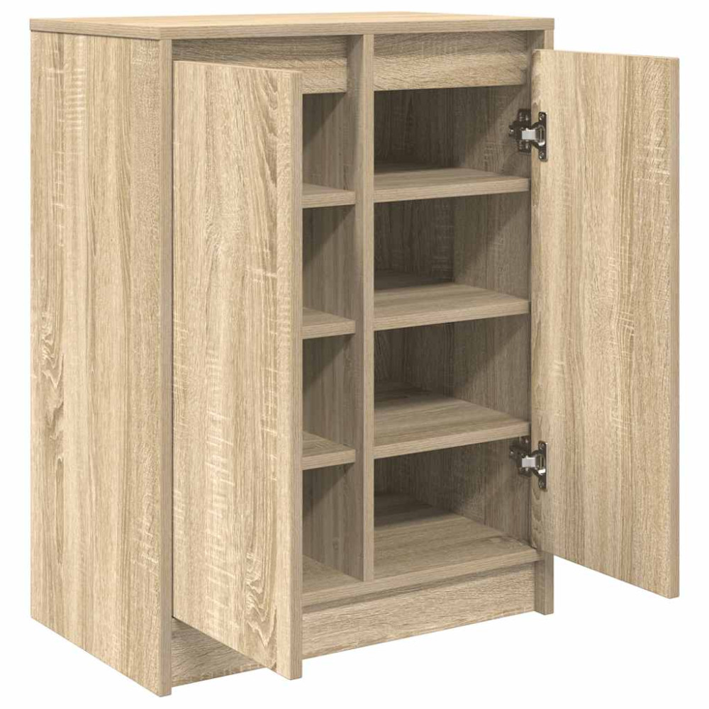 Produktbild för Skoskåp sonoma ek 57x34x76 cm konstruerat trä