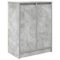 Produktbild för Skoskåp betonggrå 57x34x76 cm konstruerat trä
