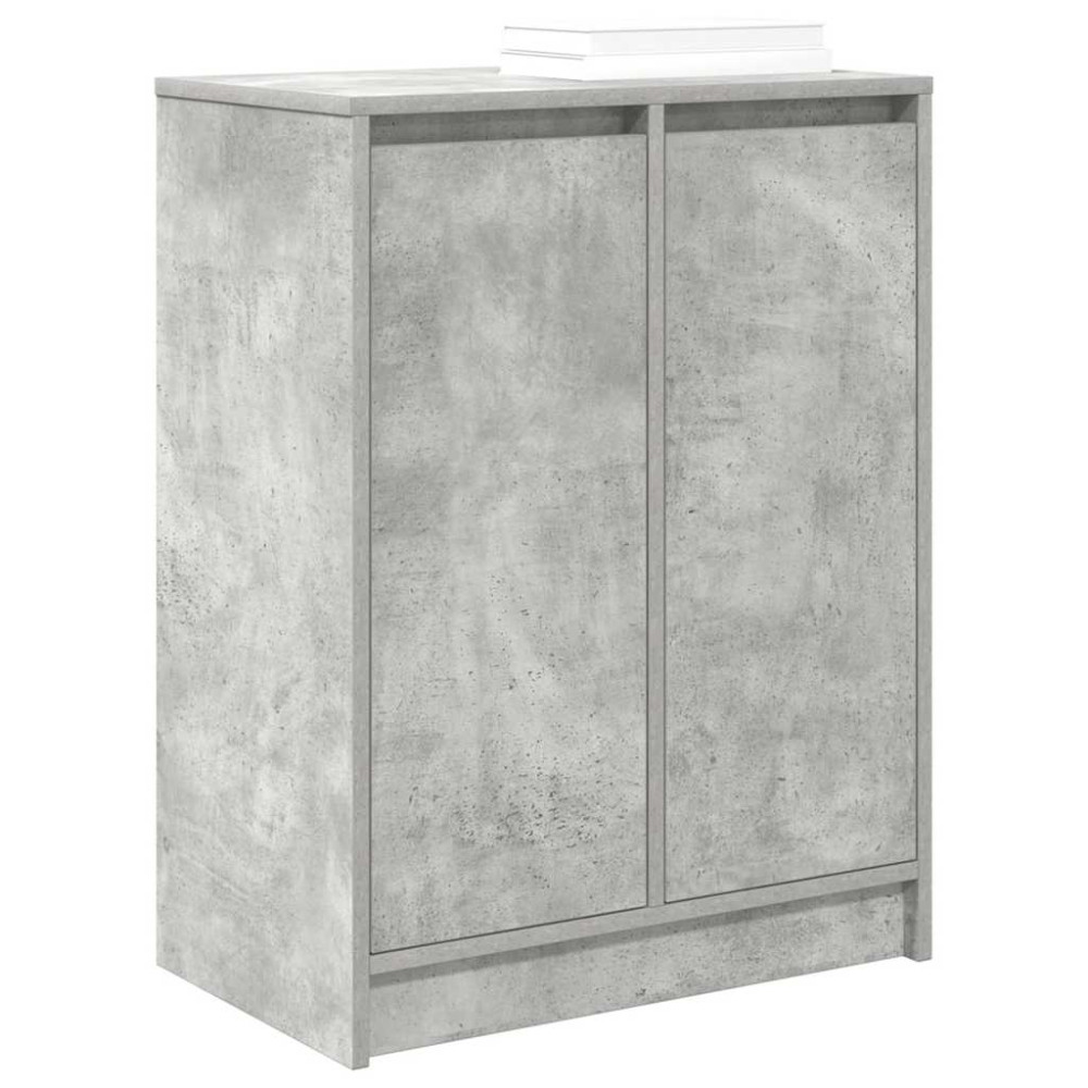 Produktbild för Skoskåp betonggrå 57x34x76 cm konstruerat trä