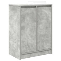 Produktbild för Skoskåp betonggrå 57x34x76 cm konstruerat trä