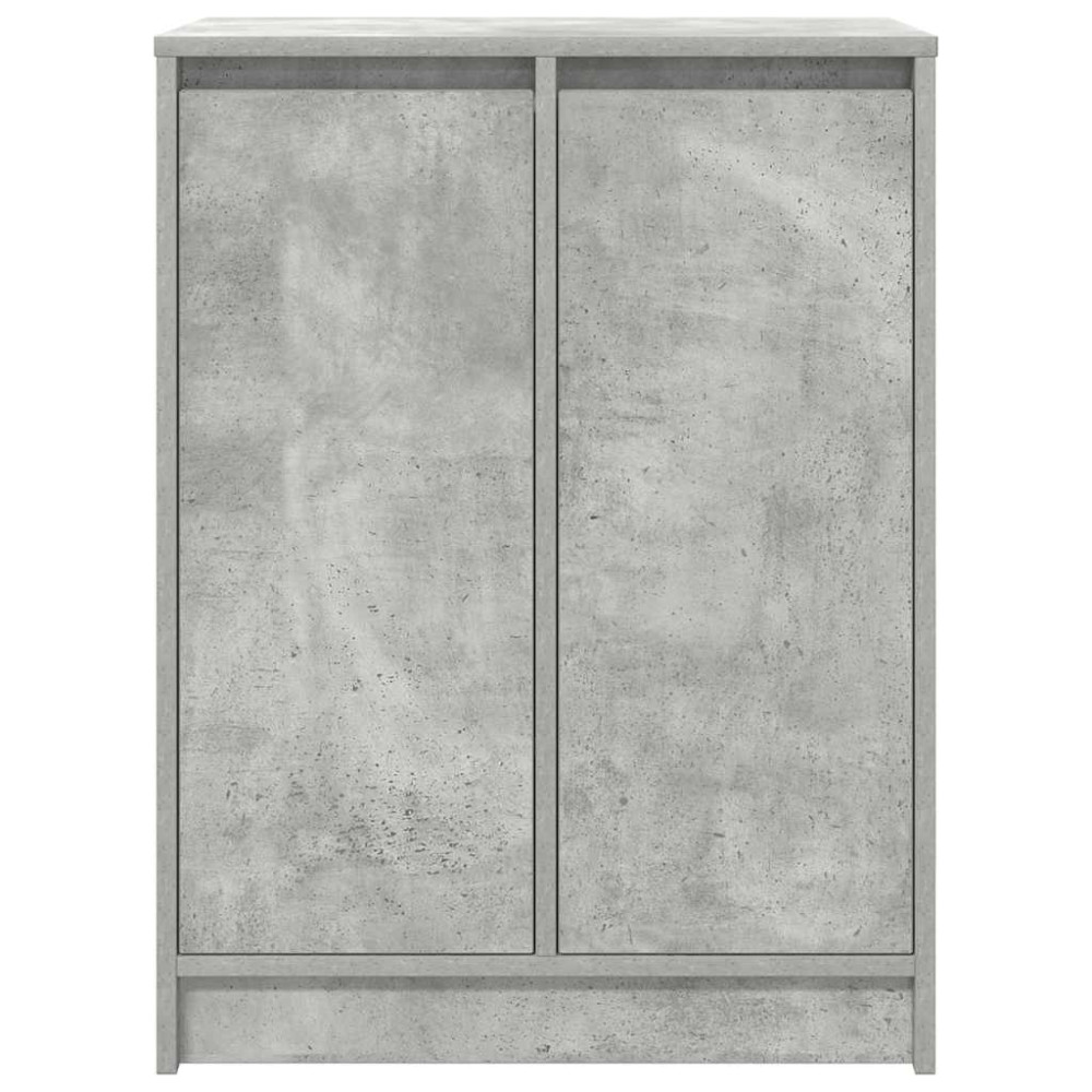 Produktbild för Skoskåp betonggrå 57x34x76 cm konstruerat trä