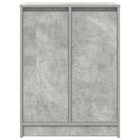 Produktbild för Skoskåp betonggrå 57x34x76 cm konstruerat trä
