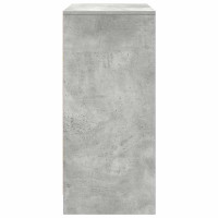 Produktbild för Skoskåp betonggrå 57x34x76 cm konstruerat trä