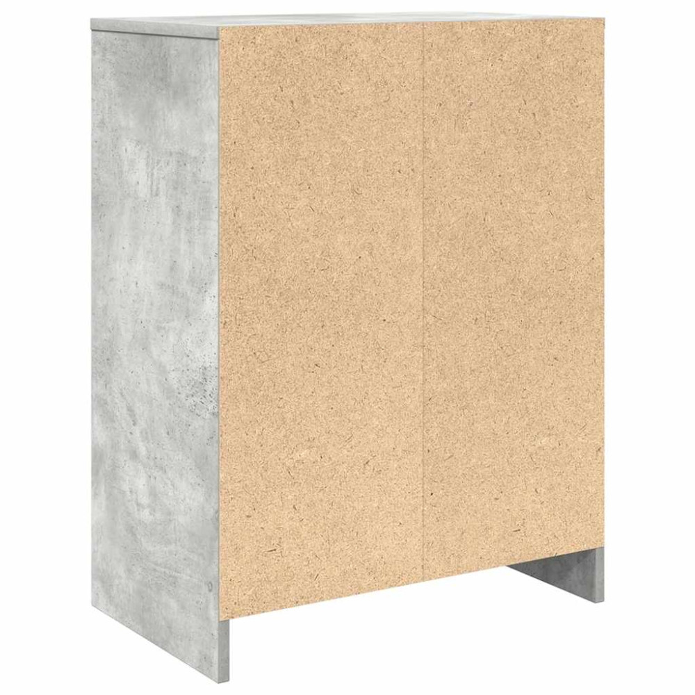 Produktbild för Skoskåp betonggrå 57x34x76 cm konstruerat trä