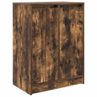 Produktbild för Skoskåp rökt ek 57x34x76 cm konstruerat trä
