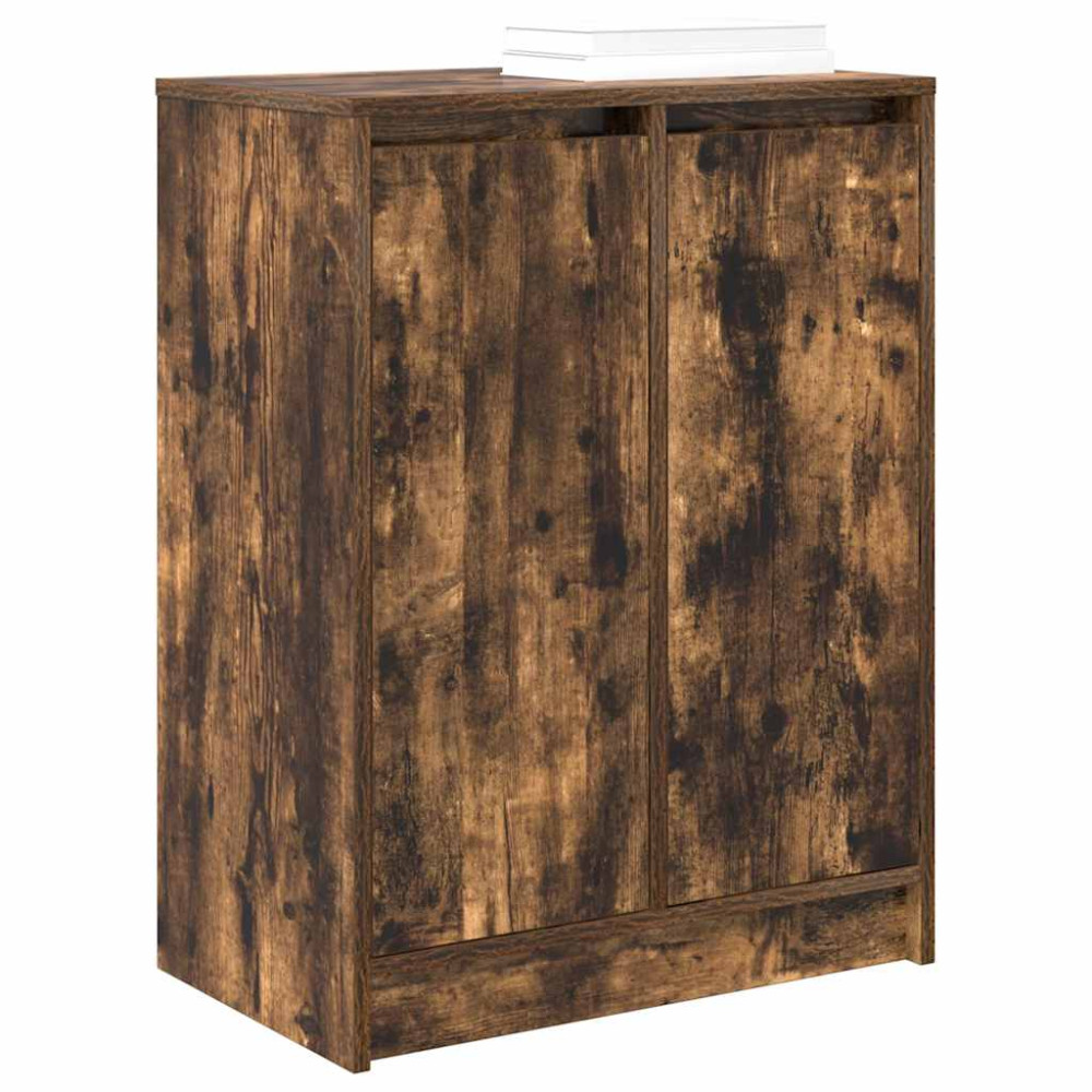 Produktbild för Skoskåp rökt ek 57x34x76 cm konstruerat trä