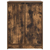 Produktbild för Skoskåp rökt ek 57x34x76 cm konstruerat trä