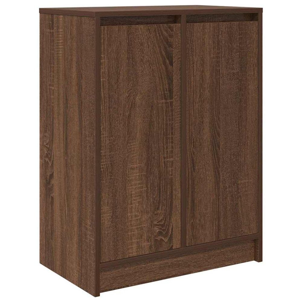 Produktbild för Skoskåp brun ek 57x34x76 cm konstruerat trä