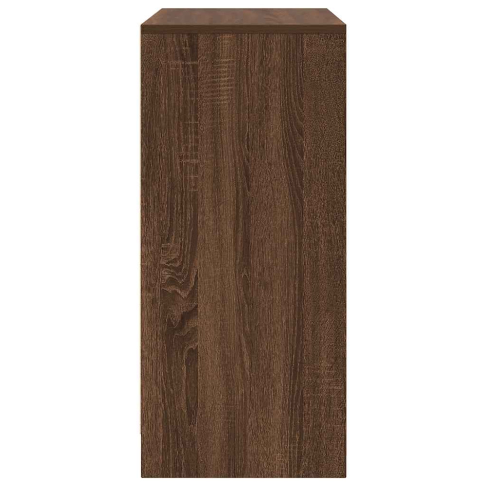 Produktbild för Skoskåp brun ek 57x34x76 cm konstruerat trä
