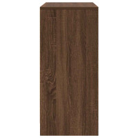 Produktbild för Skoskåp brun ek 57x34x76 cm konstruerat trä