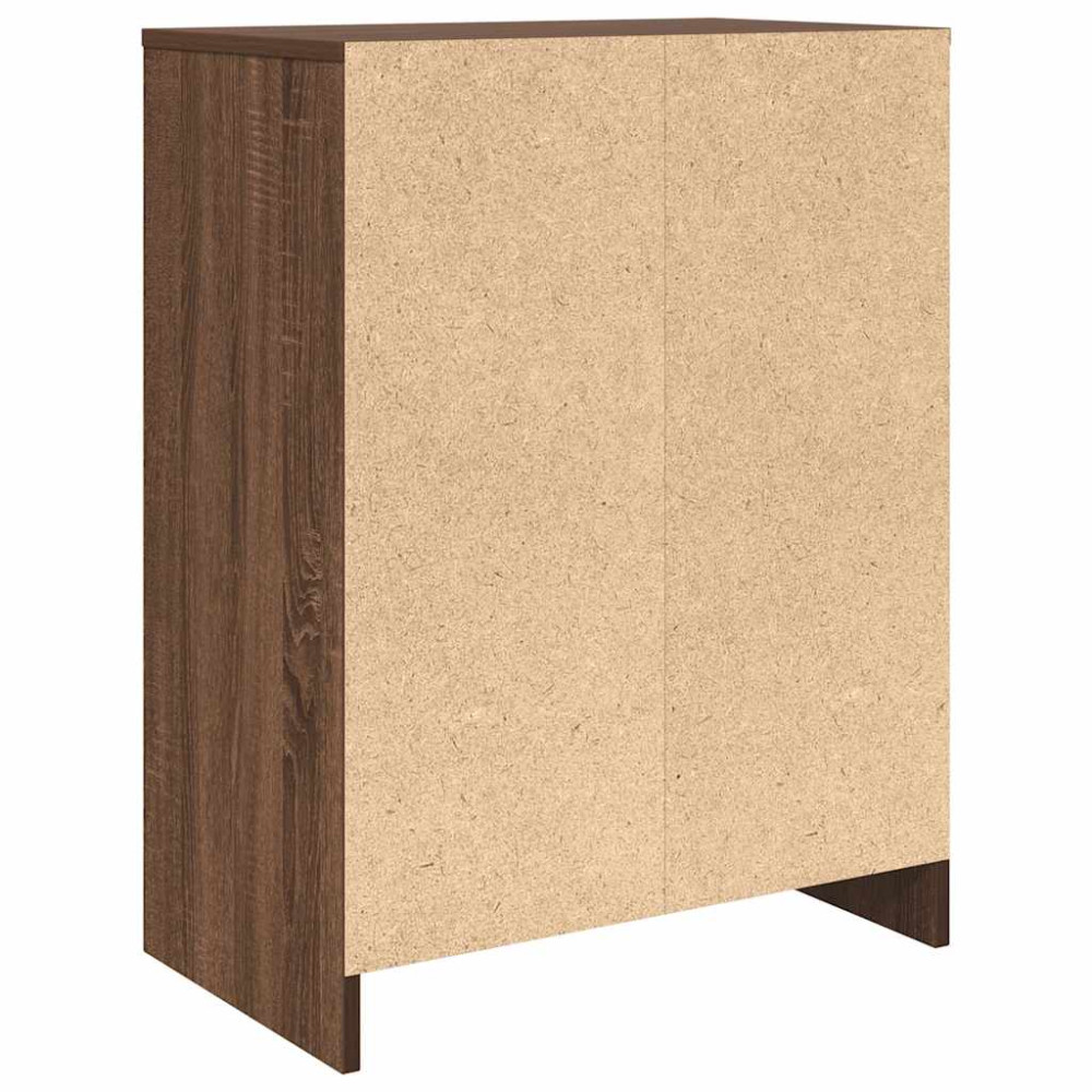 Produktbild för Skoskåp brun ek 57x34x76 cm konstruerat trä