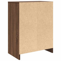 Produktbild för Skoskåp brun ek 57x34x76 cm konstruerat trä