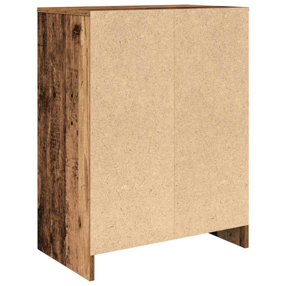 Produktbild för Skoskåp gammalt trä 57x34x76 cm konstruerat trä