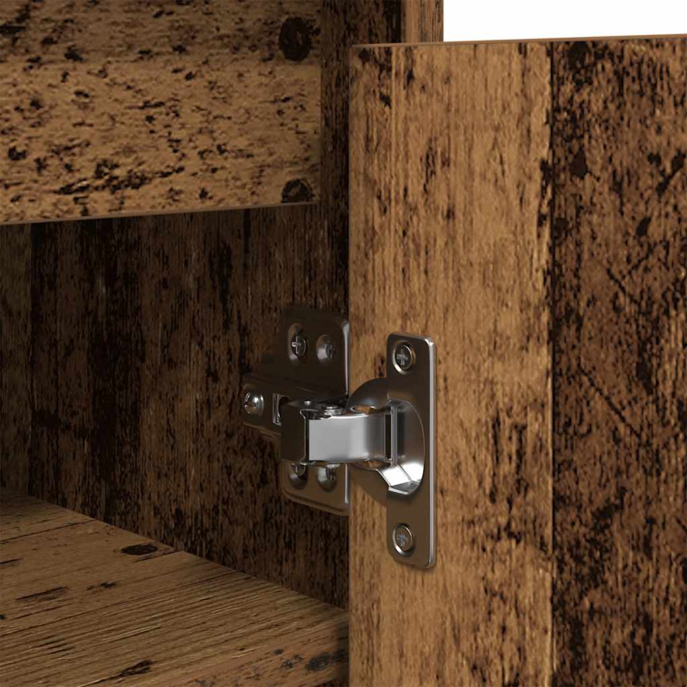 Produktbild för Skoskåp gammalt trä 57x34x76 cm konstruerat trä