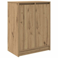 Produktbild för Skoskåp hantverksmässig ek 57x34x76 cm konstruerat trä