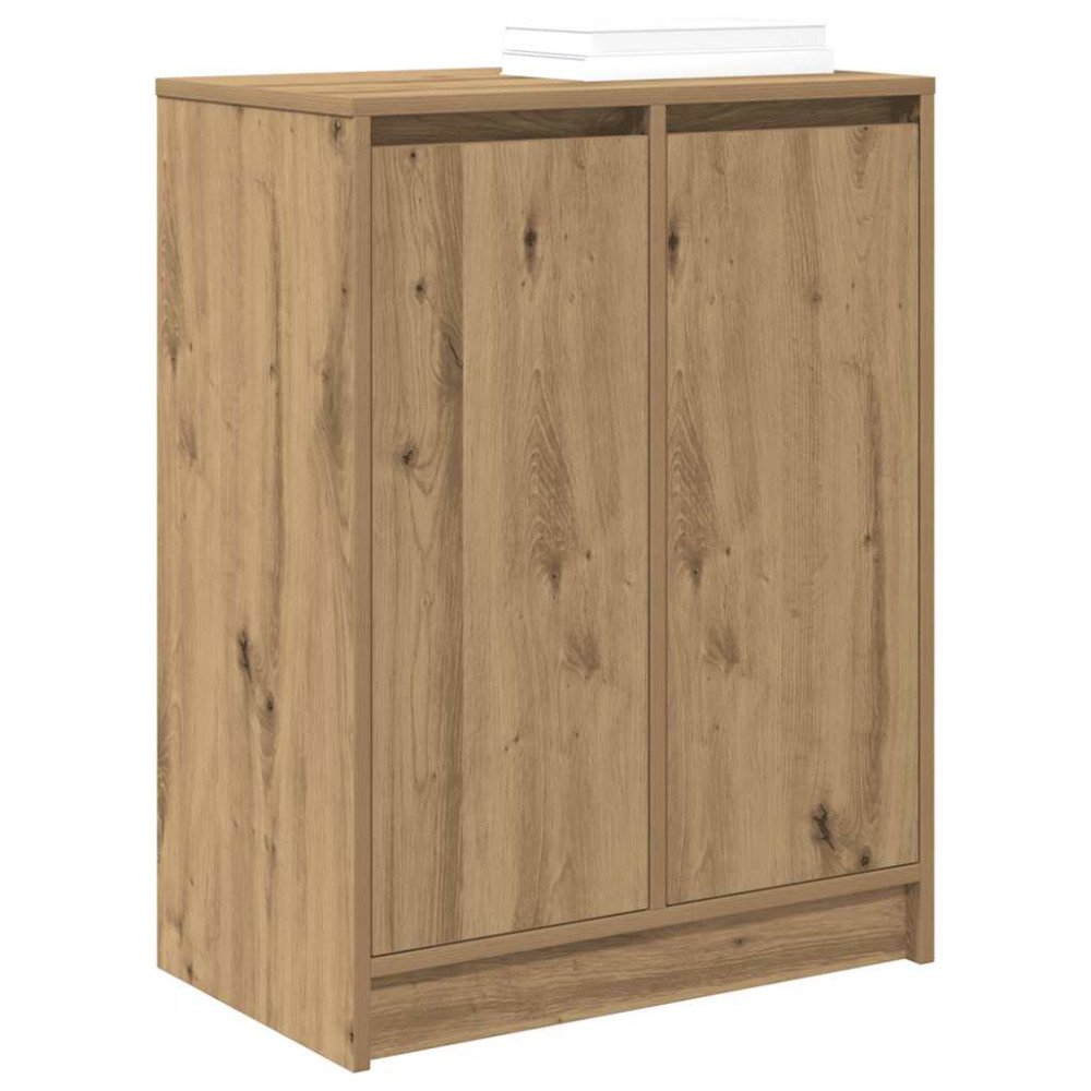 Produktbild för Skoskåp hantverksmässig ek 57x34x76 cm konstruerat trä