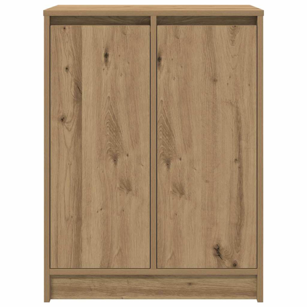 Produktbild för Skoskåp hantverksmässig ek 57x34x76 cm konstruerat trä