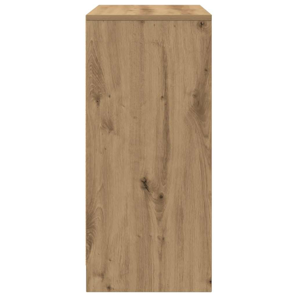 Produktbild för Skoskåp hantverksmässig ek 57x34x76 cm konstruerat trä