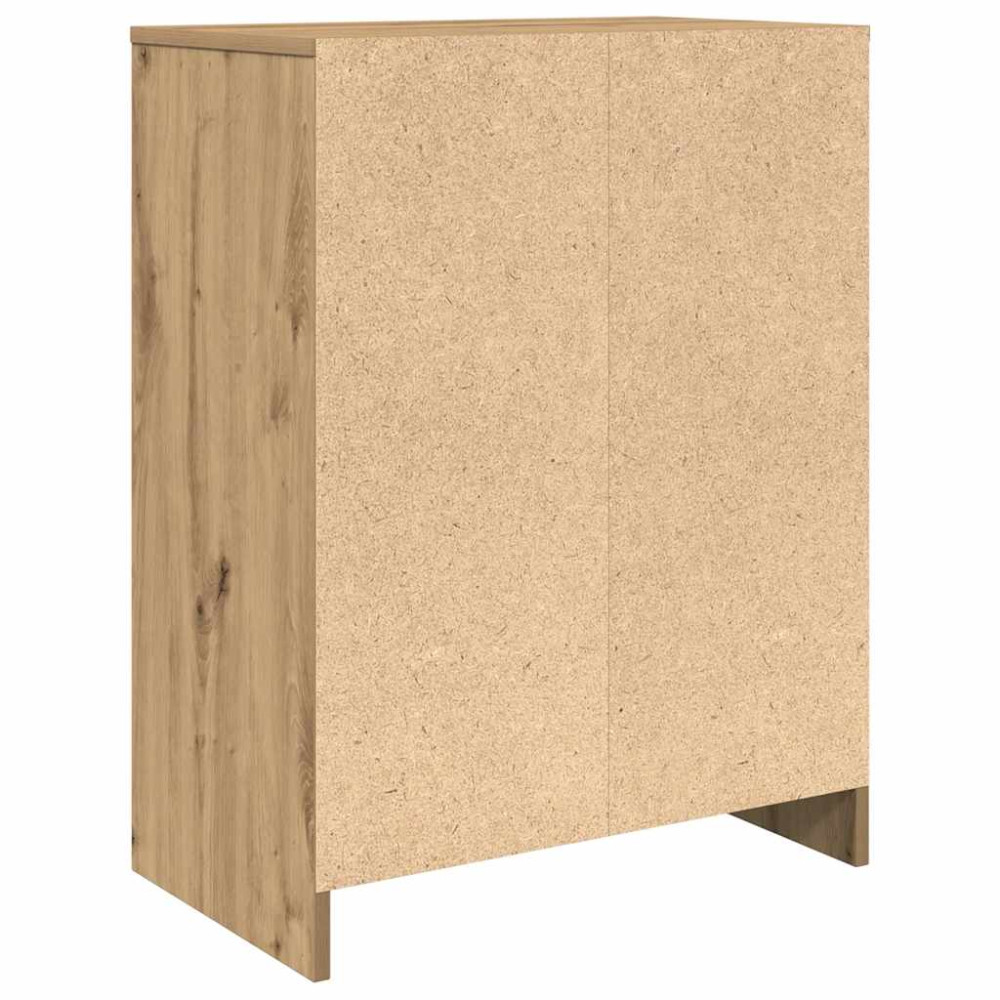 Produktbild för Skoskåp hantverksmässig ek 57x34x76 cm konstruerat trä