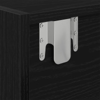 Produktbild för TV-bänkar 2 st svart ek 80x31x25,5 cm konstruerat trä