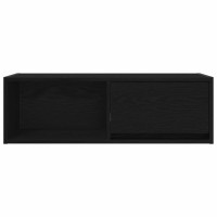 Produktbild för TV-bänkar 2 st svart ek 80x31x25,5 cm konstruerat trä