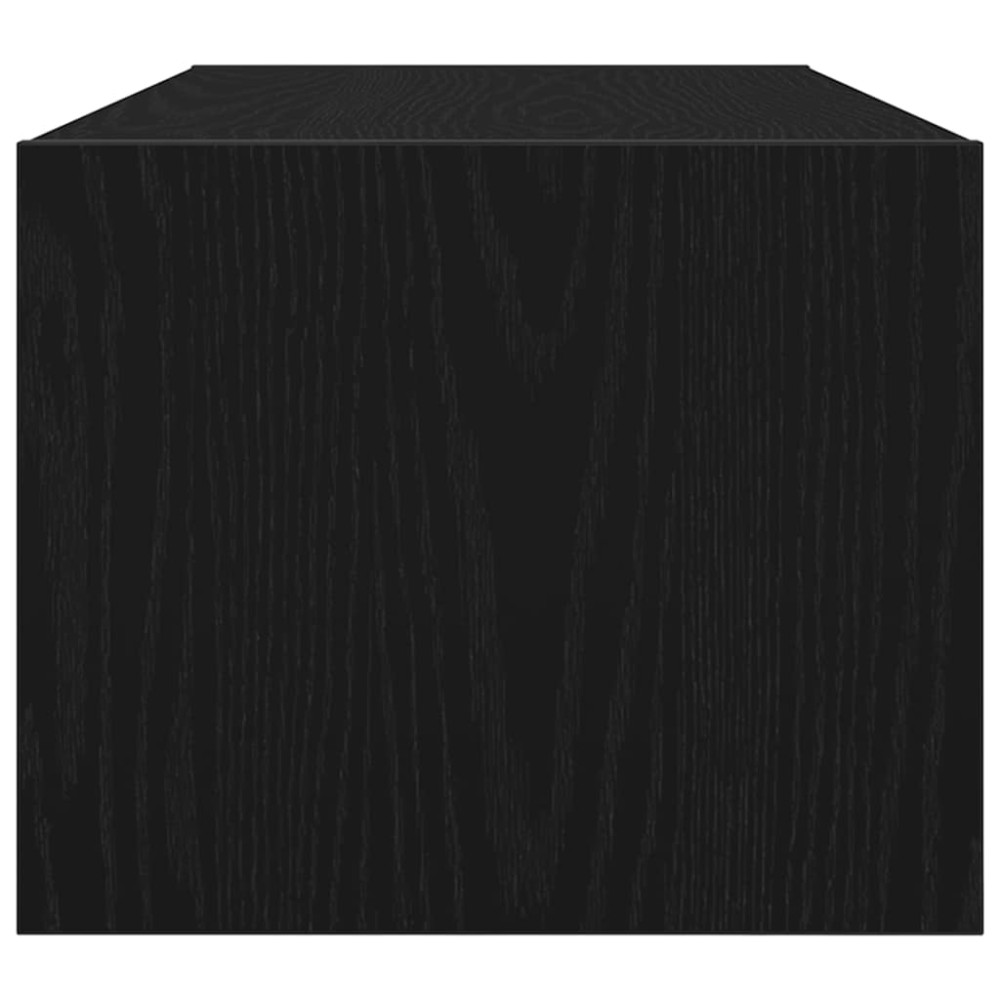 Produktbild för TV-bänkar 2 st svart ek 80x31x25,5 cm konstruerat trä