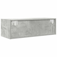 Produktbild för TV-bänkar 2 st betonggrå 80x31x25,5 cm konstruerat trä