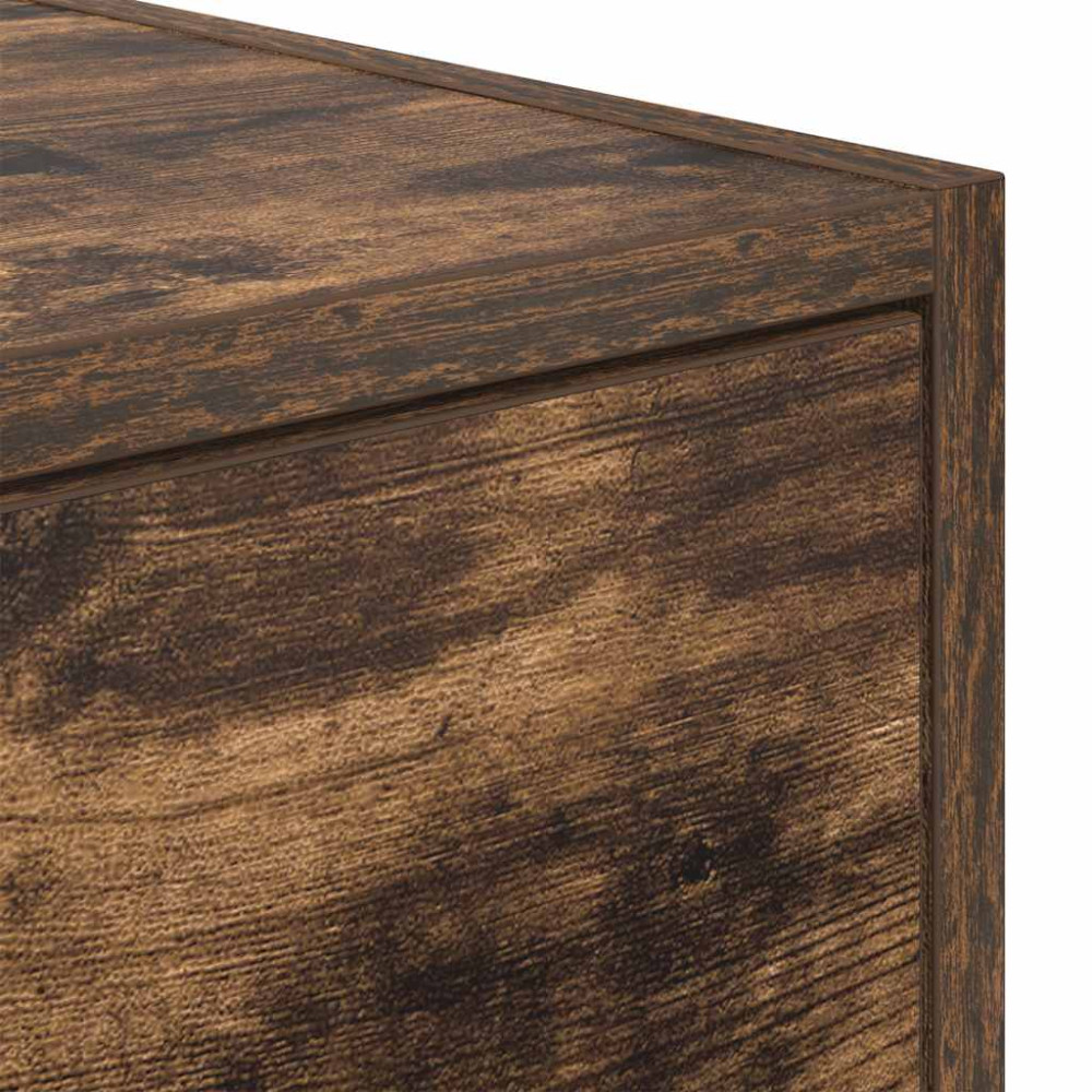 Produktbild för TV-bänkar 2 st rökt ek 80x31x25,5 cm konstruerat trä