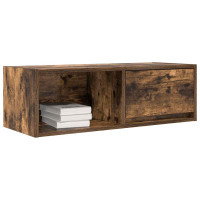Produktbild för TV-bänkar 2 st rökt ek 80x31x25,5 cm konstruerat trä