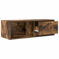 Produktbild för TV-bänkar 2 st rökt ek 80x31x25,5 cm konstruerat trä