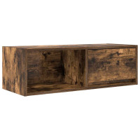 Produktbild för TV-bänkar 2 st rökt ek 80x31x25,5 cm konstruerat trä