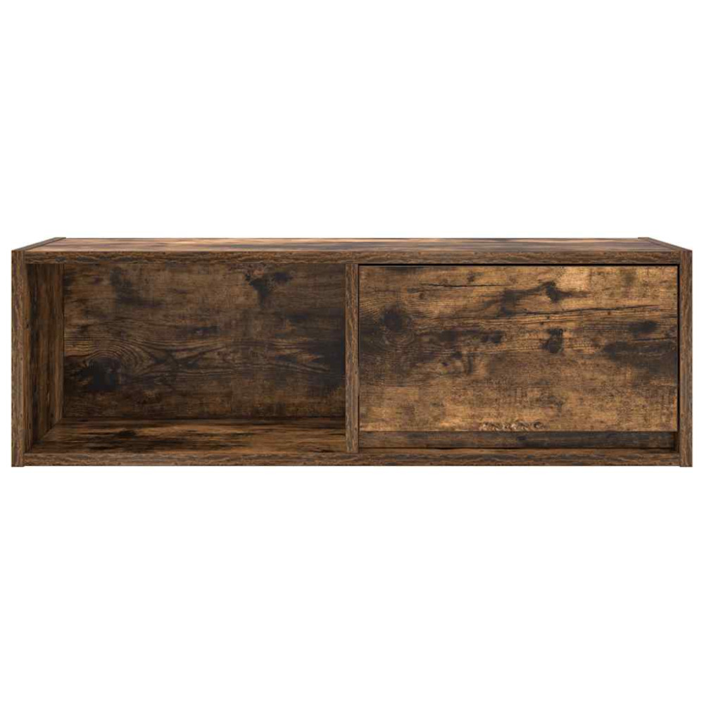 Produktbild för TV-bänkar 2 st rökt ek 80x31x25,5 cm konstruerat trä