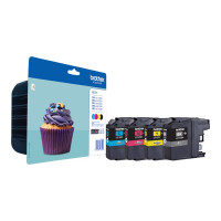 Produktbild för Brother LC123 - 4-pack - svart, gul, cyan, magenta - original - bläckpatron