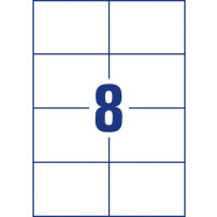 Produktbild för Etikett AVERY Laser 105x74mm 800/fp
