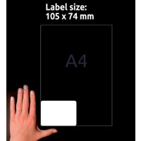 Produktbild för Etikett AVERY Laser 105x74mm 800/fp