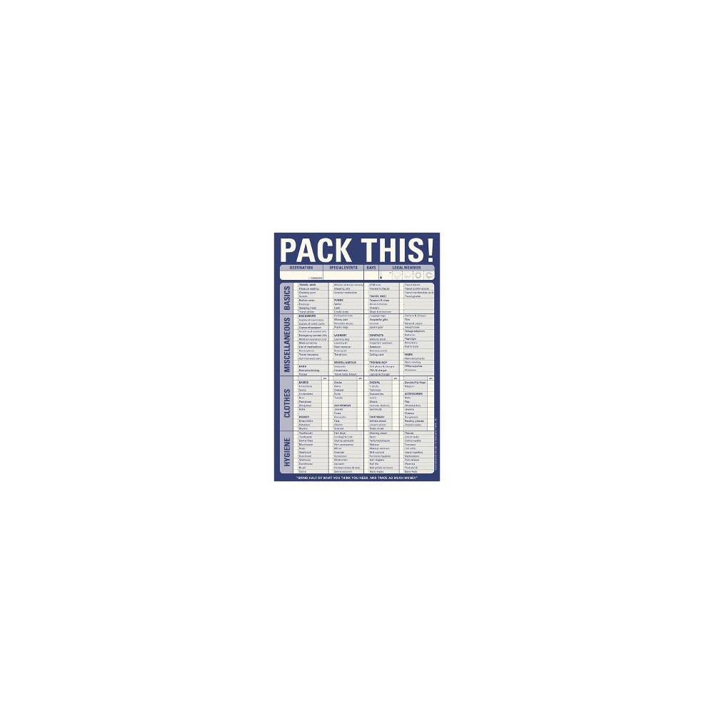 Produktbild för Knock Knock Pack This! Pad (häftad, eng)
