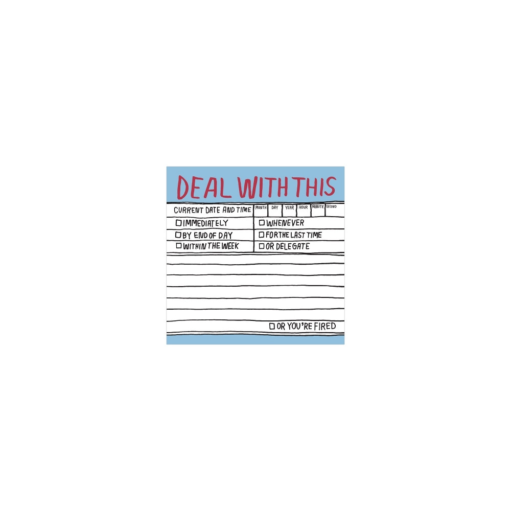 Produktbild för Knock Knock Deal With This Hand Lettered Sticky Note (häftad, eng)