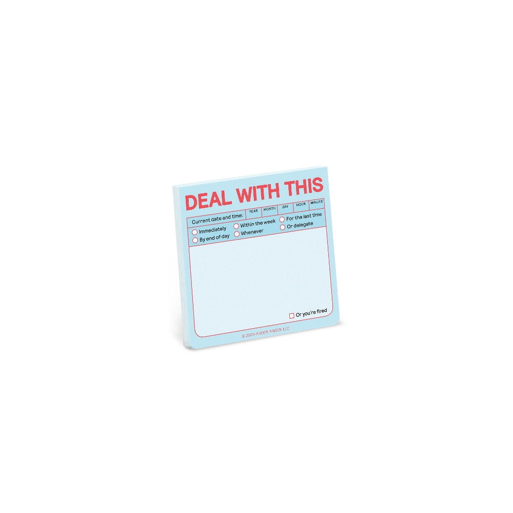 Produktbild för Knock Knock Deal with This Sticky Note (Pastel Edition) (häftad, eng)