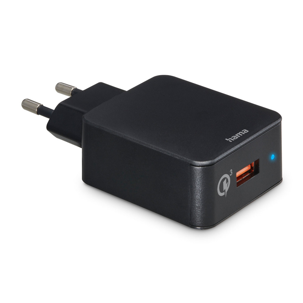 Produktbild för Fast Charger 1x USB-A Qualcomm 19.5W Black