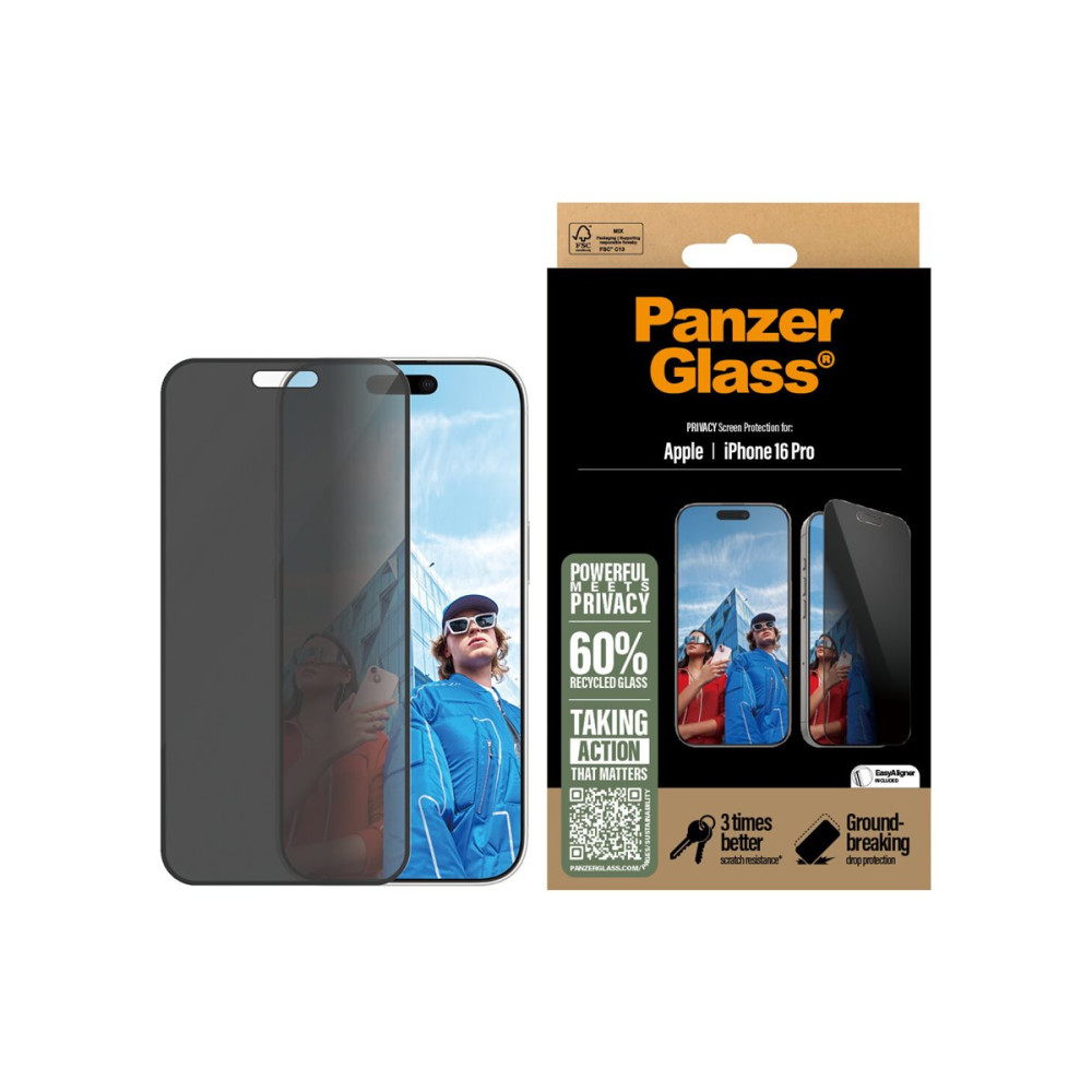 Produktbild för PanzerGlass - skärmskydd för mobiltelefon - ultrabred passning