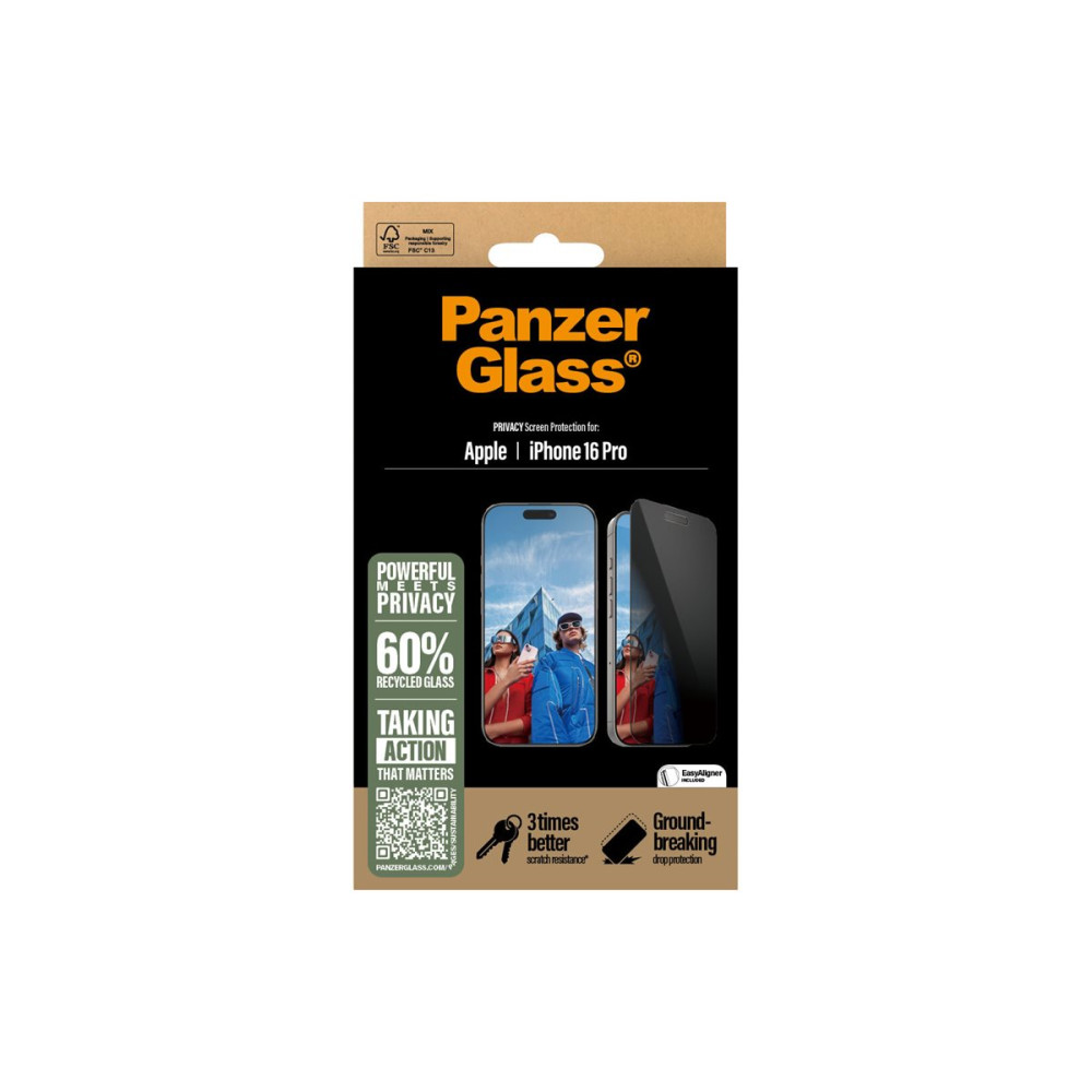 Produktbild för PanzerGlass - skärmskydd för mobiltelefon - ultrabred passning